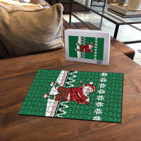 Golfer Santa Christmas Puzzle Xmas Holiday Patterns - Wonder Print Shop