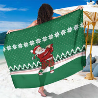 Golfer Santa Christmas Sarong Xmas Holiday Patterns - Wonder Print Shop