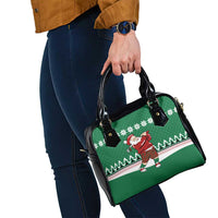 Golfer Santa Christmas Shoulder Handbag Xmas Holiday Patterns - Wonder Print Shop