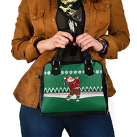 Golfer Santa Christmas Shoulder Handbag Xmas Holiday Patterns - Wonder Print Shop