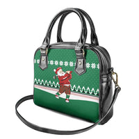 Golfer Santa Christmas Shoulder Handbag Xmas Holiday Patterns - Wonder Print Shop