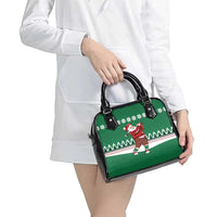 Golfer Santa Christmas Shoulder Handbag Xmas Holiday Patterns - Wonder Print Shop