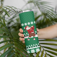 Golfer Santa Christmas Skinny Tumbler Xmas Holiday Patterns - Wonder Print Shop