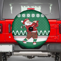 Golfer Santa Christmas Spare Tire Cover Xmas Holiday Patterns - Wonder Print Shop