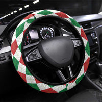 Golfer Santa Christmas Steering Wheel Cover Xmas Holiday Patterns - Wonder Print Shop