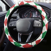 Golfer Santa Christmas Steering Wheel Cover Xmas Holiday Patterns - Wonder Print Shop