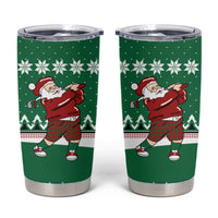 Golfer Santa Christmas Tumbler Cup Xmas Holiday Patterns - Wonder Print Shop