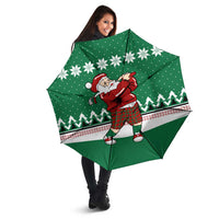 Golfer Santa Christmas Umbrella Xmas Holiday Patterns - Wonder Print Shop