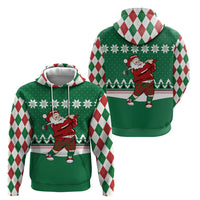 Golfer Santa Christmas Zip Hoodie Xmas Holiday Patterns - Wonder Print Shop