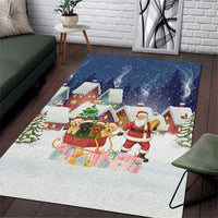 Labrador Retriever Santa Sled Christmas Area Rug Funny Xmas Holiday Patterns - Wonder Print Shop