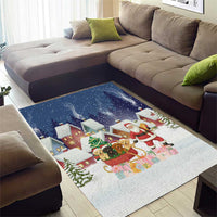 Labrador Retriever Santa Sled Christmas Area Rug Funny Xmas Holiday Patterns - Wonder Print Shop