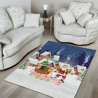 Labrador Retriever Santa Sled Christmas Area Rug Funny Xmas Holiday Patterns - Wonder Print Shop