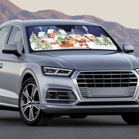 Labrador Retriever Santa Sled Christmas Auto Sun Shade Funny Xmas Holiday Patterns - Wonder Print Shop