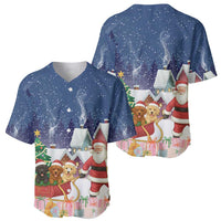 Labrador Retriever Santa Sled Christmas Baseball Jersey Funny Xmas Holiday Patterns - Wonder Print Shop