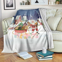 Labrador Retriever Santa Sled Christmas Blanket Funny Xmas Holiday Patterns - Wonder Print Shop