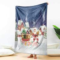 Labrador Retriever Santa Sled Christmas Blanket Funny Xmas Holiday Patterns - Wonder Print Shop
