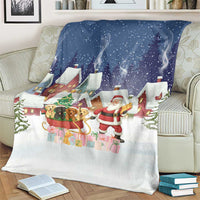 Labrador Retriever Santa Sled Christmas Blanket Funny Xmas Holiday Patterns - Wonder Print Shop