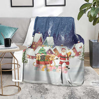 Labrador Retriever Santa Sled Christmas Blanket Funny Xmas Holiday Patterns - Wonder Print Shop