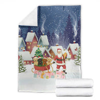 Labrador Retriever Santa Sled Christmas Blanket Funny Xmas Holiday Patterns - Wonder Print Shop