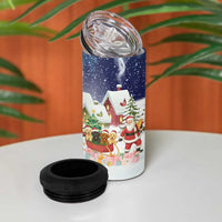 Labrador Retriever Santa Sled Christmas 4 in 1 Can Cooler Tumbler Funny Xmas Holiday Patterns - Wonder Print Shop