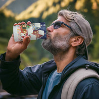 Labrador Retriever Santa Sled Christmas 4 in 1 Can Cooler Tumbler Funny Xmas Holiday Patterns - Wonder Print Shop