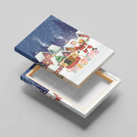 Labrador Retriever Santa Sled Christmas Canvas Wall Art Funny Xmas Holiday Patterns - Wonder Print Shop