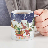 Labrador Retriever Santa Sled Christmas Ceramic Mug Funny Xmas Holiday Patterns - Wonder Print Shop