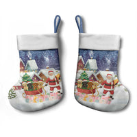 Labrador Retriever Santa Sled Christmas Stocking Funny Xmas Holiday Patterns - Wonder Print Shop