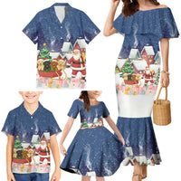 Labrador Retriever Santa Sled Christmas Family Matching Mermaid Dress and Hawaiian Shirt Funny Xmas Holiday Patterns - Wonder Print Shop
