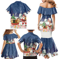 Labrador Retriever Santa Sled Christmas Family Matching Mermaid Dress and Hawaiian Shirt Funny Xmas Holiday Patterns - Wonder Print Shop