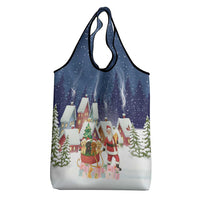Labrador Retriever Santa Sled Christmas Grocery Bag Funny Xmas Holiday Patterns - Wonder Print Shop