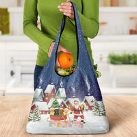 Labrador Retriever Santa Sled Christmas Grocery Bag Funny Xmas Holiday Patterns - Wonder Print Shop