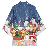 Labrador Retriever Santa Sled Christmas Kimono Funny Xmas Holiday Patterns - Wonder Print Shop