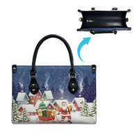 Labrador Retriever Santa Sled Christmas Leather Bag Funny Xmas Holiday Patterns - Wonder Print Shop