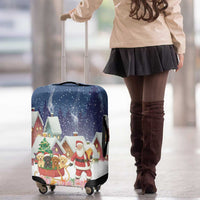 Labrador Retriever Santa Sled Christmas Luggage Cover Funny Xmas Holiday Patterns - Wonder Print Shop