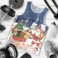 Labrador Retriever Santa Sled Christmas Men Tank Top Funny Xmas Holiday Patterns - Wonder Print Shop