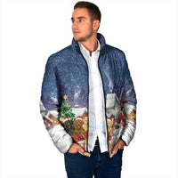 Labrador Retriever Santa Sled Christmas Padded Jacket Funny Xmas Holiday Patterns - Wonder Print Shop