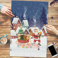 Labrador Retriever Santa Sled Christmas Puzzle Funny Xmas Holiday Patterns - Wonder Print Shop