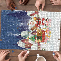 Labrador Retriever Santa Sled Christmas Puzzle Funny Xmas Holiday Patterns - Wonder Print Shop