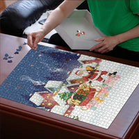 Labrador Retriever Santa Sled Christmas Puzzle Funny Xmas Holiday Patterns - Wonder Print Shop