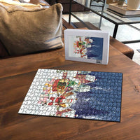 Labrador Retriever Santa Sled Christmas Puzzle Funny Xmas Holiday Patterns - Wonder Print Shop