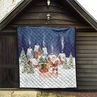 Labrador Retriever Santa Sled Christmas Quilt Funny Xmas Holiday Patterns - Wonder Print Shop