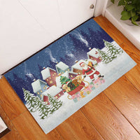 Labrador Retriever Santa Sled Christmas Rubber Doormat Funny Xmas Holiday Patterns - Wonder Print Shop