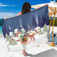 Labrador Retriever Santa Sled Christmas Sarong Funny Xmas Holiday Patterns - Wonder Print Shop