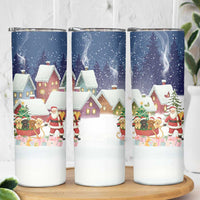 Labrador Retriever Santa Sled Christmas Skinny Tumbler Funny Xmas Holiday Patterns - Wonder Print Shop
