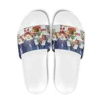 Labrador Retriever Santa Sled Christmas Slide Sandals Funny Xmas Holiday Patterns - Wonder Print Shop