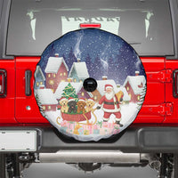 Labrador Retriever Santa Sled Christmas Spare Tire Cover Funny Xmas Holiday Patterns - Wonder Print Shop