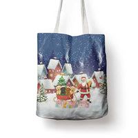 Labrador Retriever Santa Sled Christmas Tote Bag Funny Xmas Holiday Patterns - Wonder Print Shop