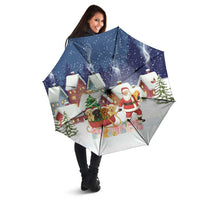 Labrador Retriever Santa Sled Christmas Umbrella Funny Xmas Holiday Patterns - Wonder Print Shop