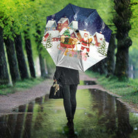 Labrador Retriever Santa Sled Christmas Umbrella Funny Xmas Holiday Patterns - Wonder Print Shop